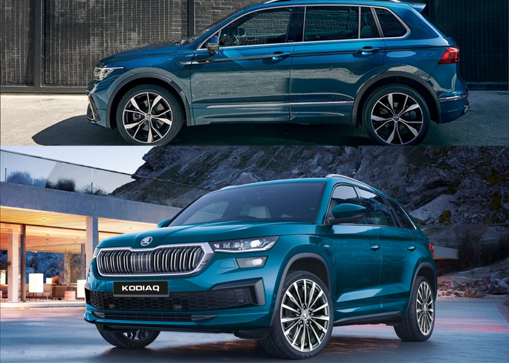 Skoda Kodiaq Facelift Vs 2022 Volkswagen Tiguan Comparison